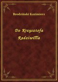 Do Krzysztofa Radziwiłła - ebook