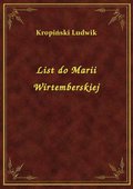 List do Marii Wirtemberskiej - ebook