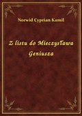 Z listu do Mieczysława Geniusza - ebook