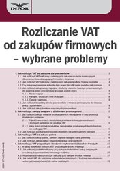 : Rozliczanie VAT od zakupów firmowych - wybrane problemy - ebook