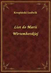 : List do Marii Wirtemberskiej - ebook
